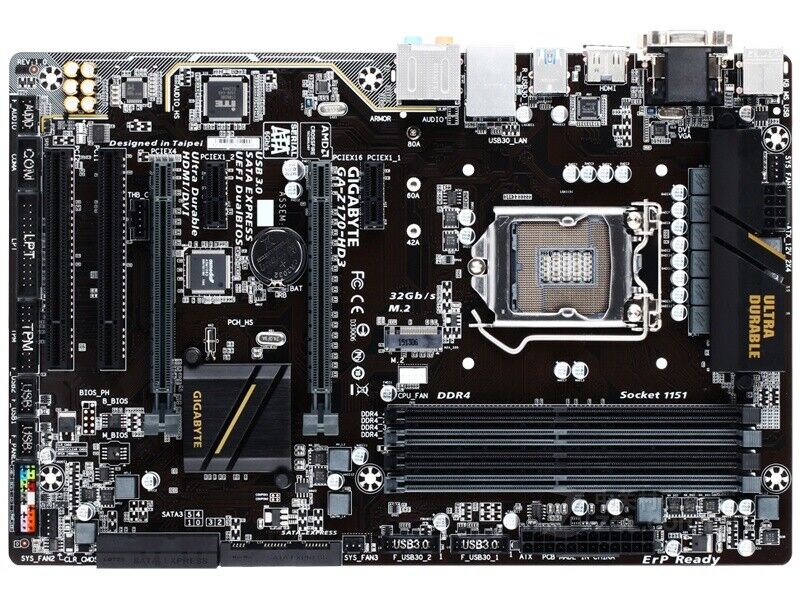 GIGABYTE Z170-HD3(rev.1.0) Intel Z170 DDR4 LGA 1151 ATX Motherboard