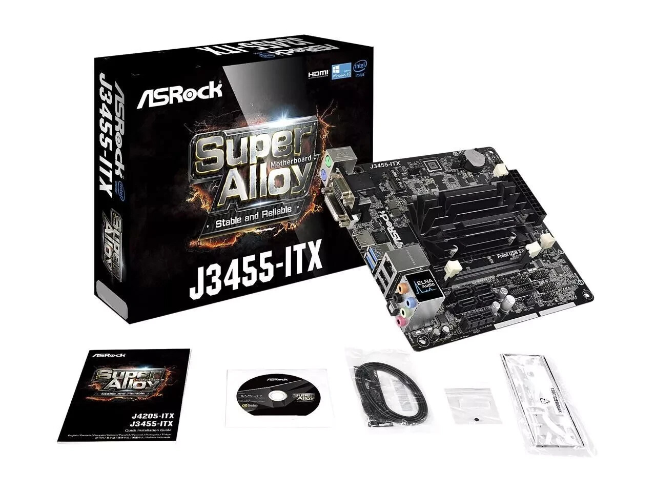 ASRock J3455-ITX Intel Quad-Core Processor J3455 (2.3GHz) Mini ITX Motherboard