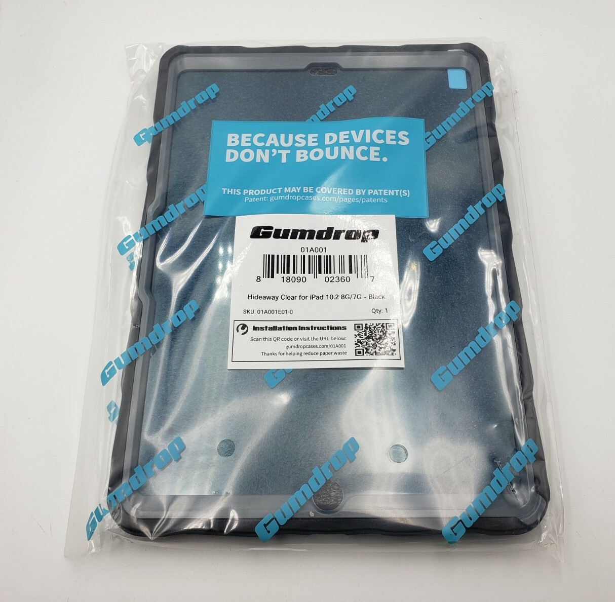 Gumdrop HideAway iPad Clear Case Fits Apple iPad 10.2" 8th 7th Gen Tablet