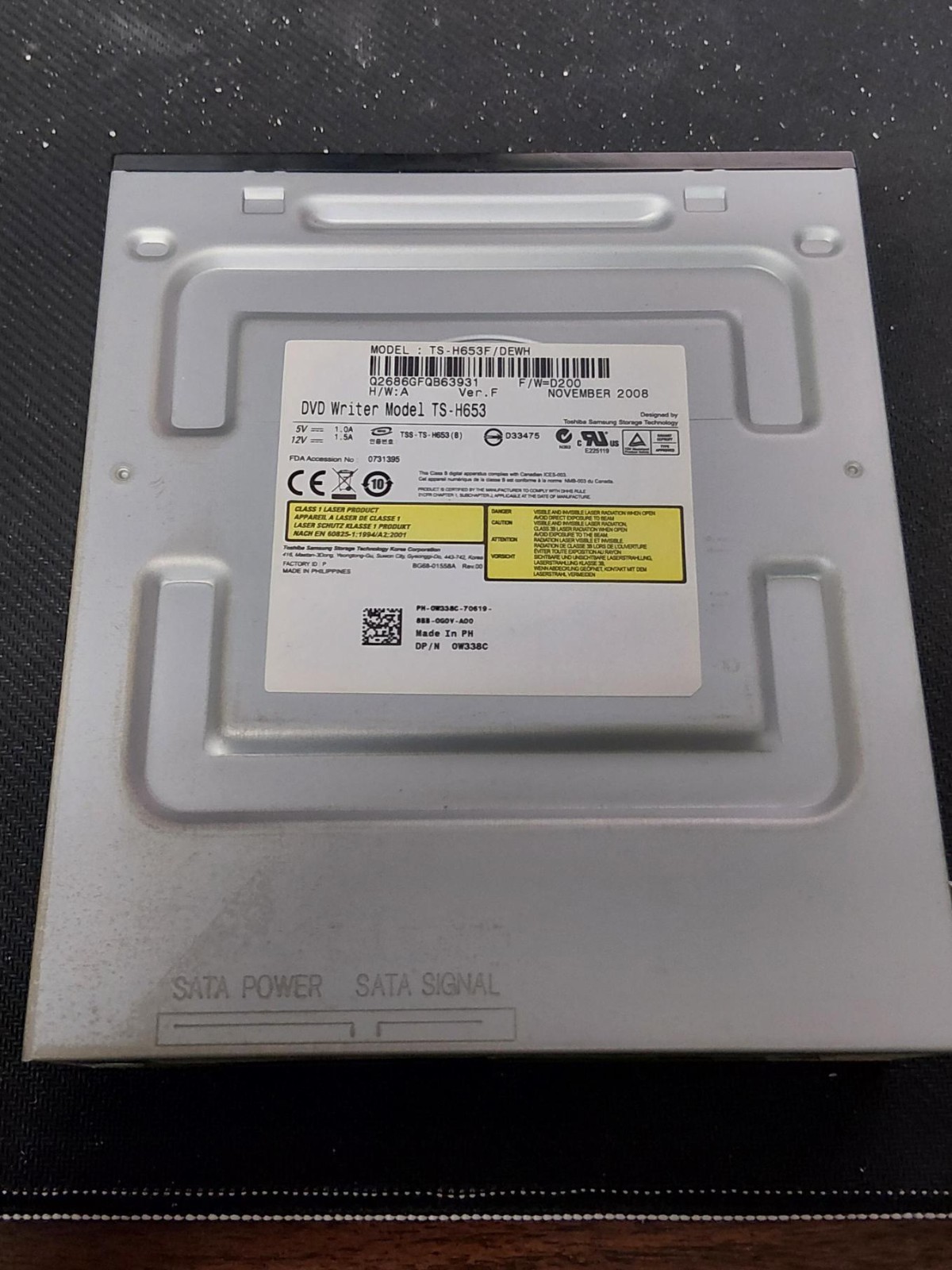 Samsung TS-H653 16X DVD+-RW SATA Burner Drive Black Dell Optiplex HP Lenovo