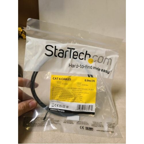 Startech N6PAT10GRS 10FT GRAY CAT6 ETHERNET CABLE SLIM SNAGLESS RJ45 UTP PATCH C
