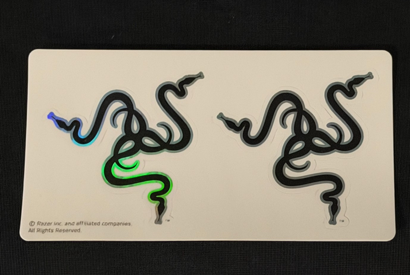 RAZER LOGO STICKERS FROM NEW MOUSE BOX
