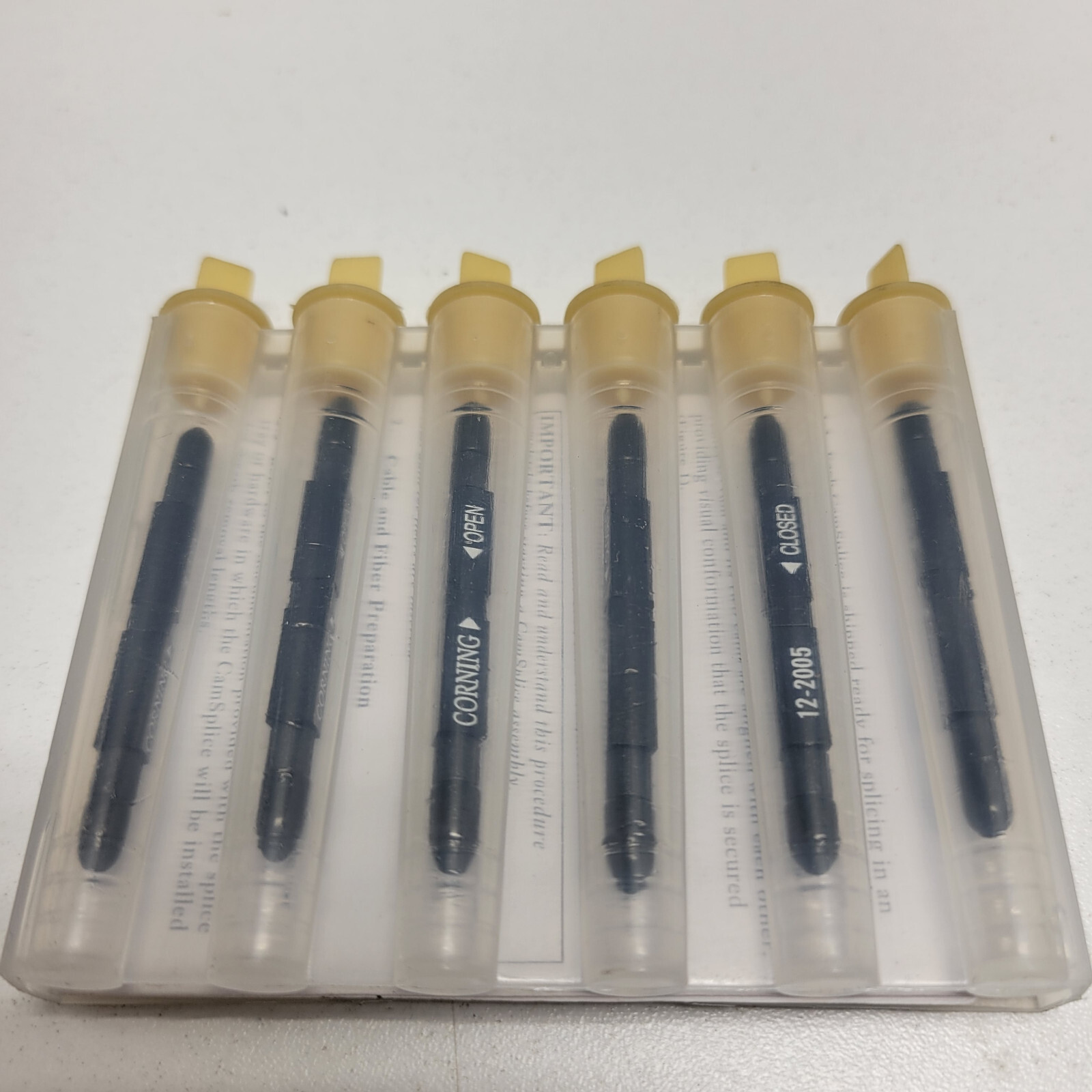 Corning 95-000-04 Mechanical Fiber Optic Splice, 6 Pk 6060-01-449-4673