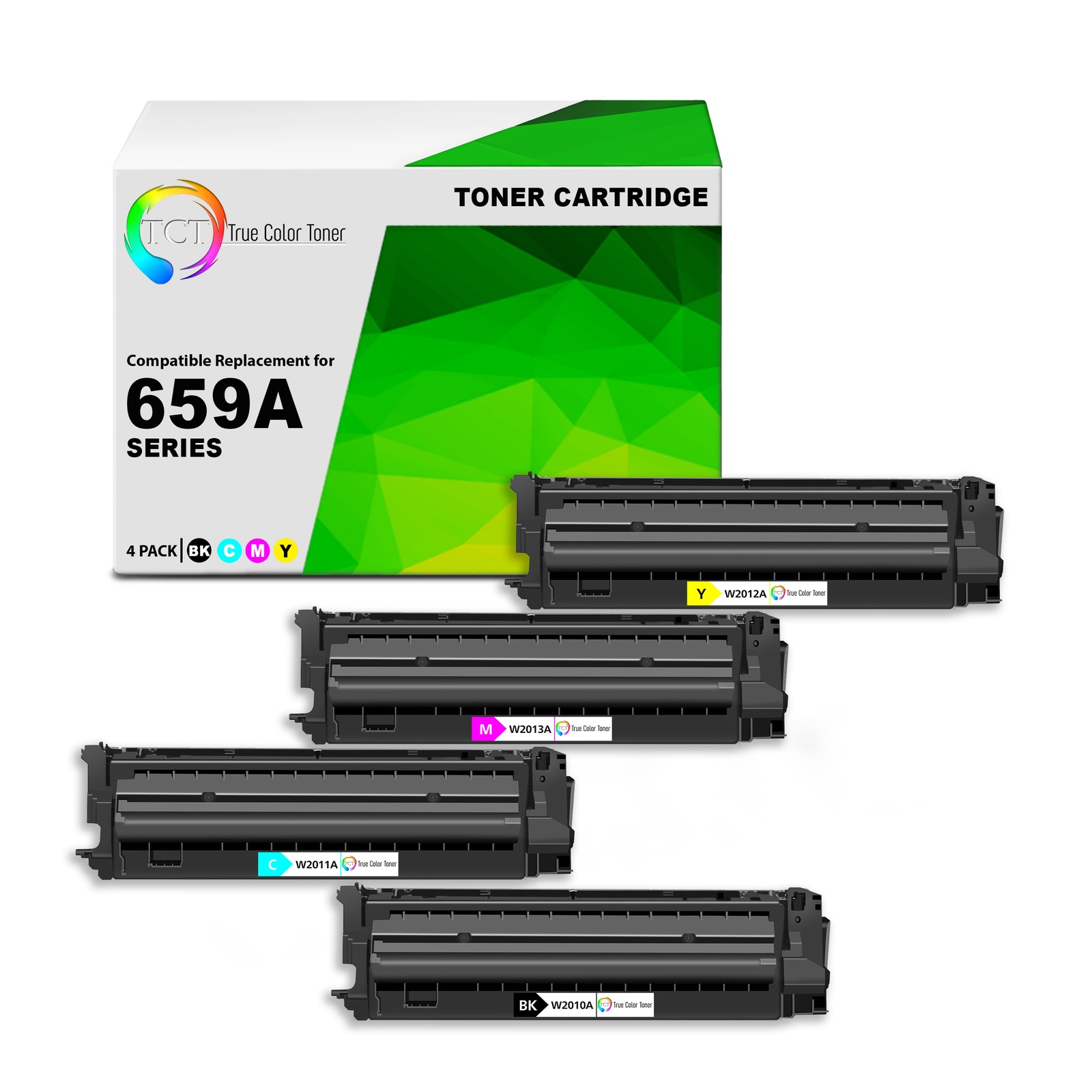 4PK TCT Premium 659A B C Y M for Compatible HP LaserJet M856 Toner Cartridge