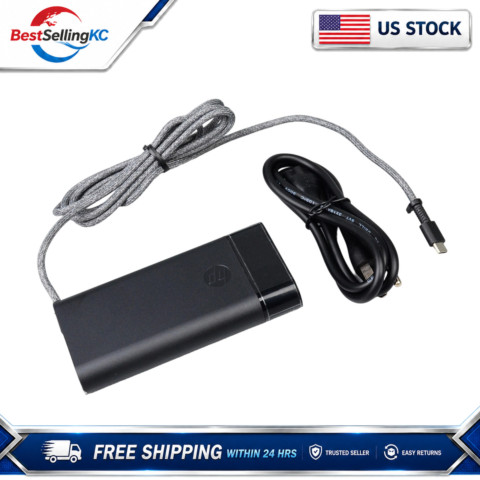 90W USB-C Charger TPN-DA08 for HP Spectre 15-bl100 x360 EliteBook 1040 G5 Type C
