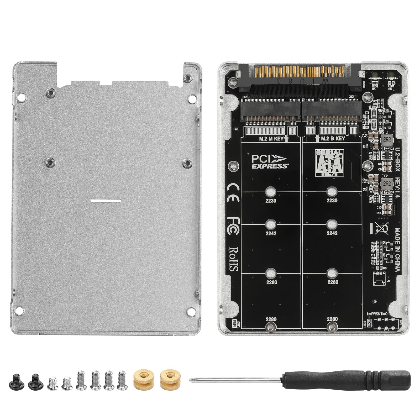 2 in 1 Combo M.2 NVME/NGFF to U.2(SFF-8639) Adapter Card M.2 PCI-E NVME (M Ke...