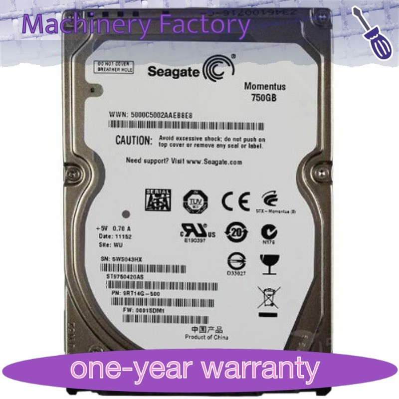 New Seagate Momentus 750GB ST9750420AS 7200RPM 2.5" SATA Hard Disk Drive