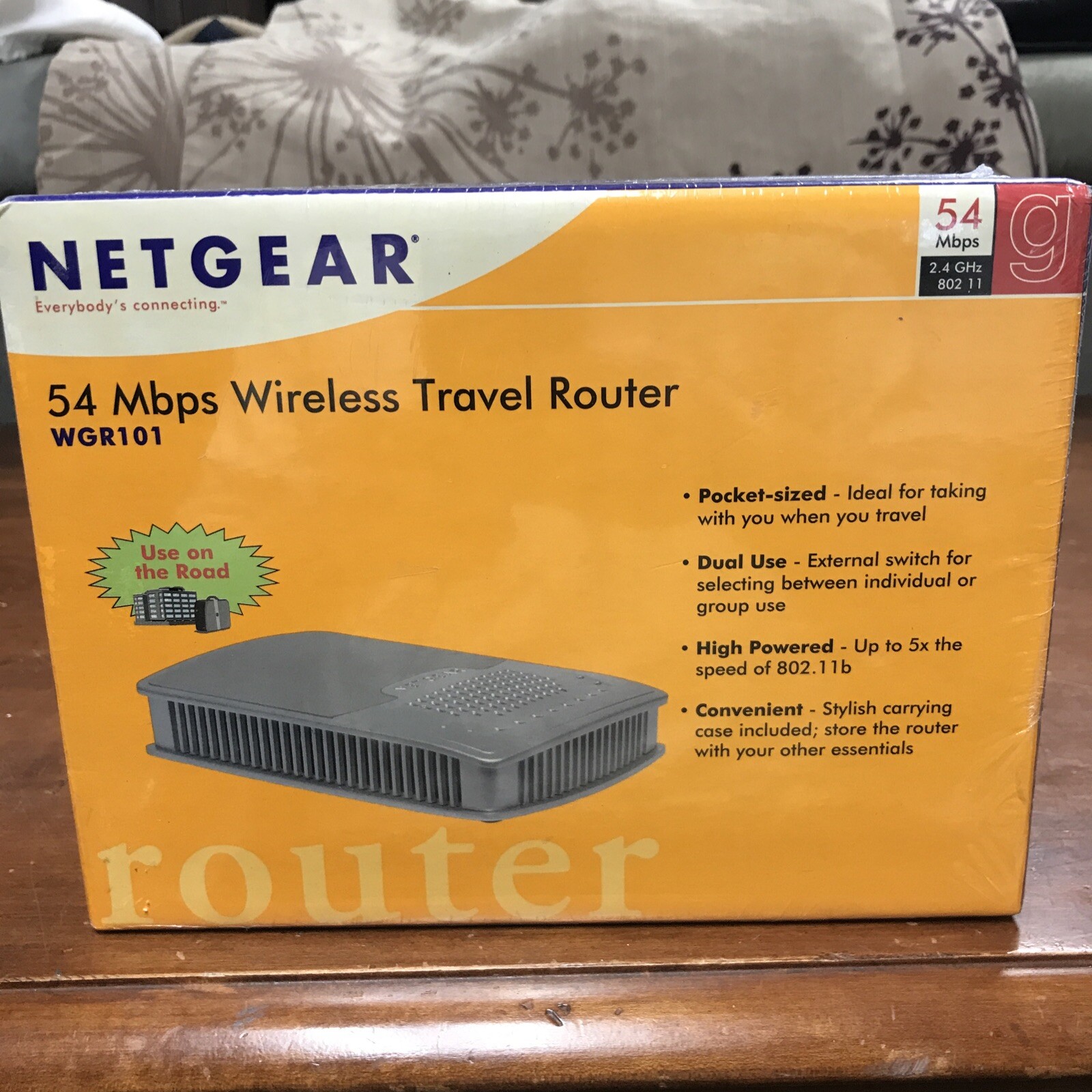 Netgear WGR101 54 MBPS Wireless Travel Router -  Unopened Box