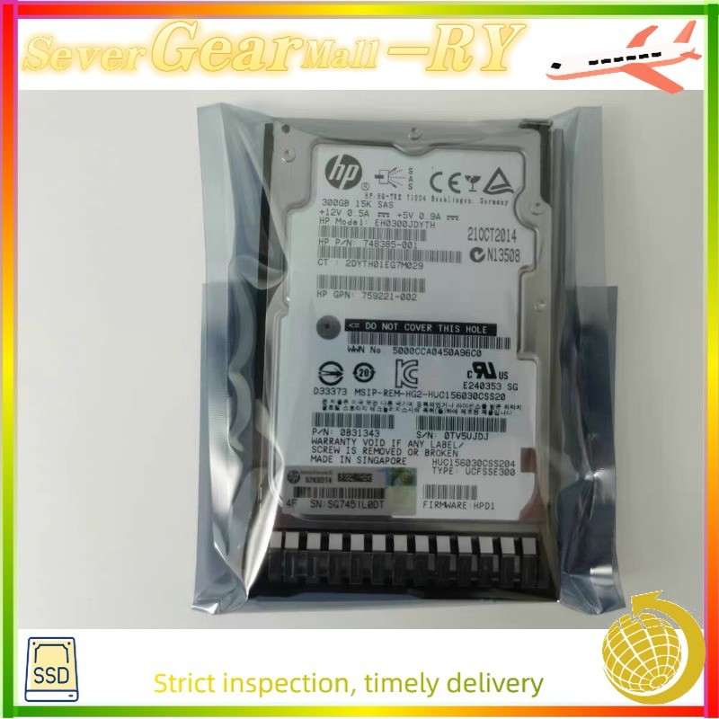 759208-B21 759546-001 FOR HP 300GB 12G SAS 15K Rpm SFF 2.5" SC HDD Hard Drive