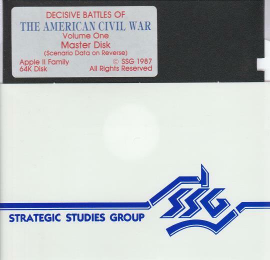 Decisive Battles Of The American Civil War Volume One APPLE II FLOPPY sim game