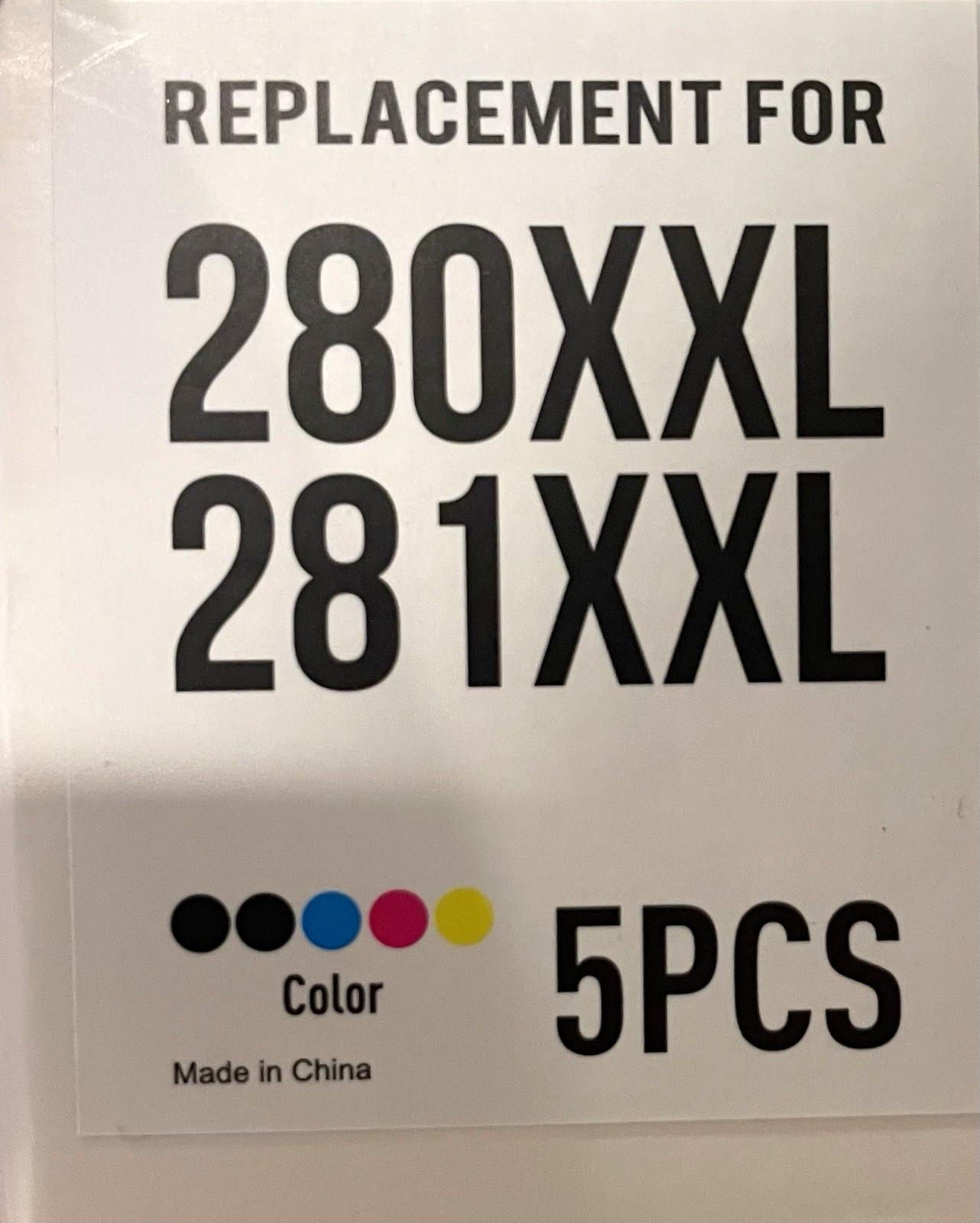 Compatible for Canon 280XXL 281XXL Ink Cartridge Set 5PCS Black Color
