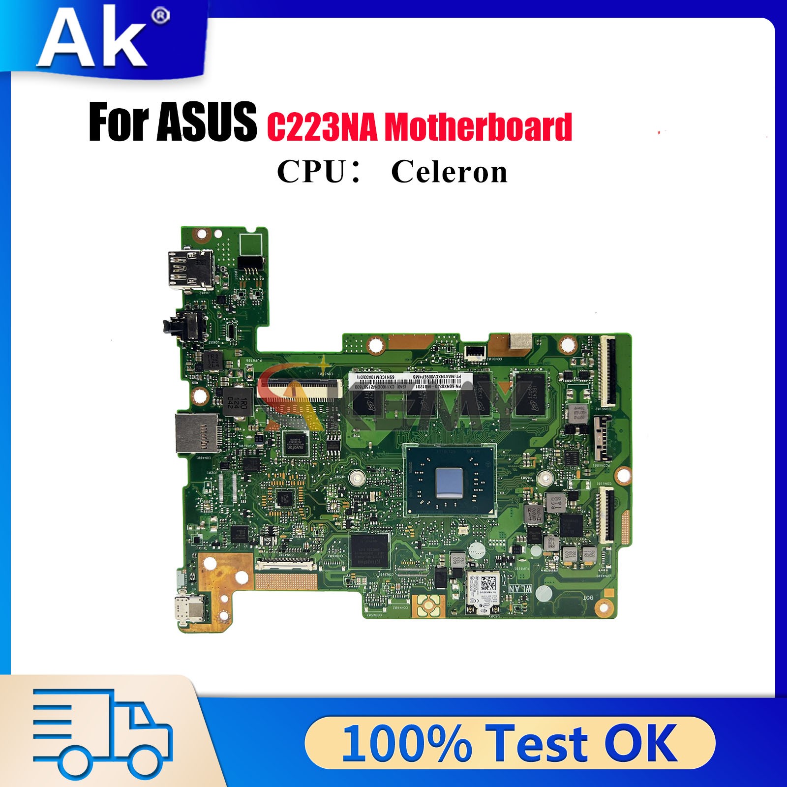 C223NA Laptop Motherboard For ASUS Chromebook C223N Mainboard W/ Celeron CPU