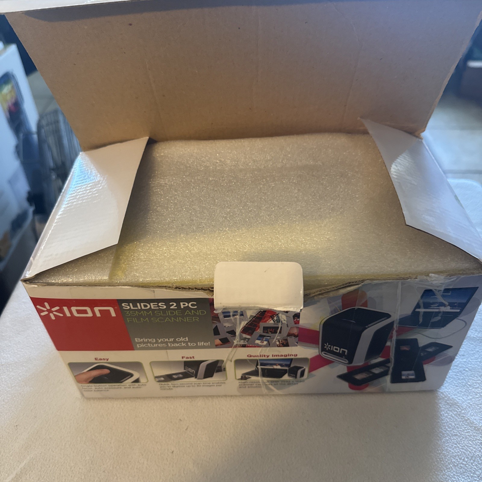 ION Slides 2 PC 35mm Film & Slide Scanner USB Digitizer Open Box 