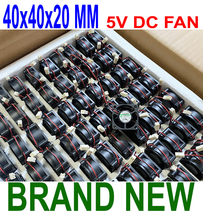 Sunon KDE0504PKV3 4020 40mm x 20mm Cooling Fan DC 5V 0.4W 2-PIN +/- (Genuine)