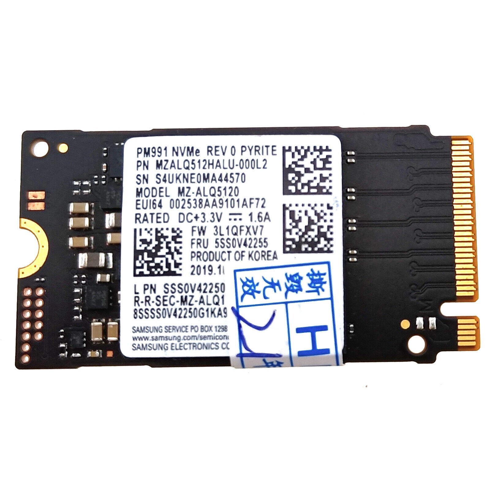 PM991 PCIe Gen3 x4 512GB NVMe M.2 2242 Solid State Drive SSD MZALQ512HALU-000L2