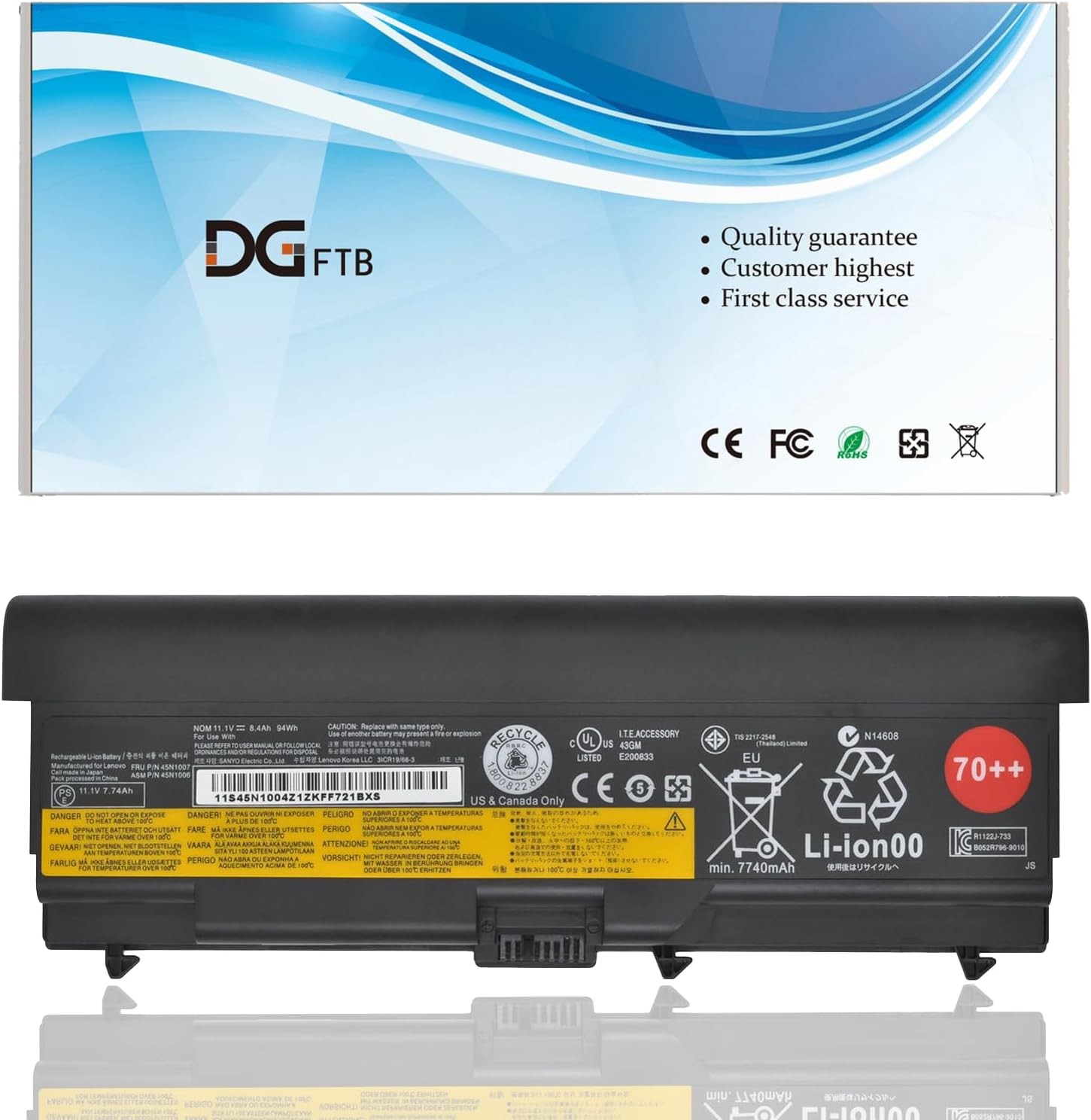 70 9 Cell Laptop Battery for Lenovo ThinkPad T430 T430i T410 T420 T420i T510