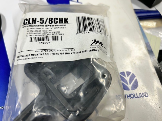(Lot of 23) SLOTTED RUNWAY SUPPORT  5/8" CLH-5/8CHK MIDDLE ATLANTIC PRODUCTS