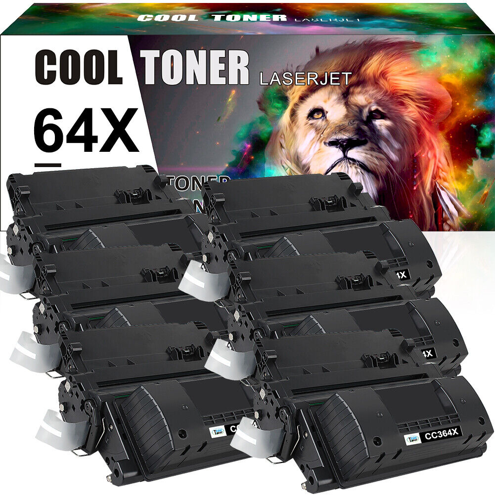 6x Black Toner Compatible with HP 64X CC364X LaserJet P4015n P4015x P4515 P4515x