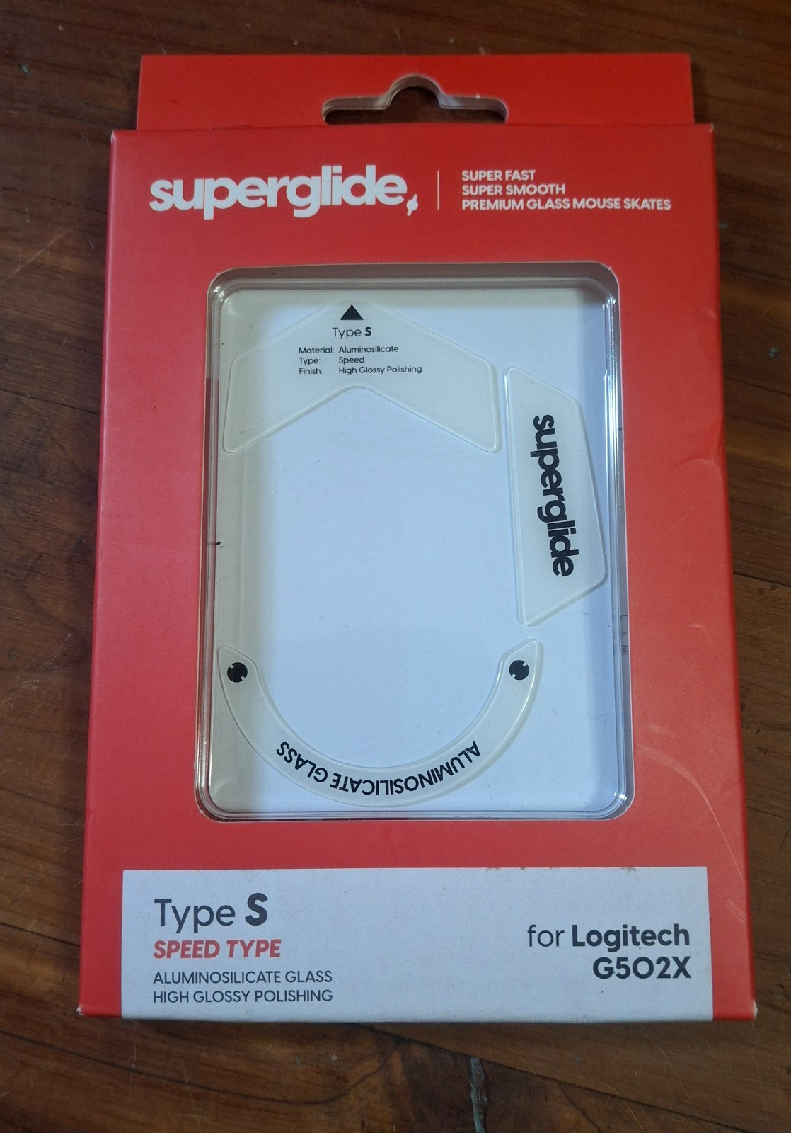 Superglide Glass Mouse Skates for Logitech G502X Type S Speed Logi L5XSGW White