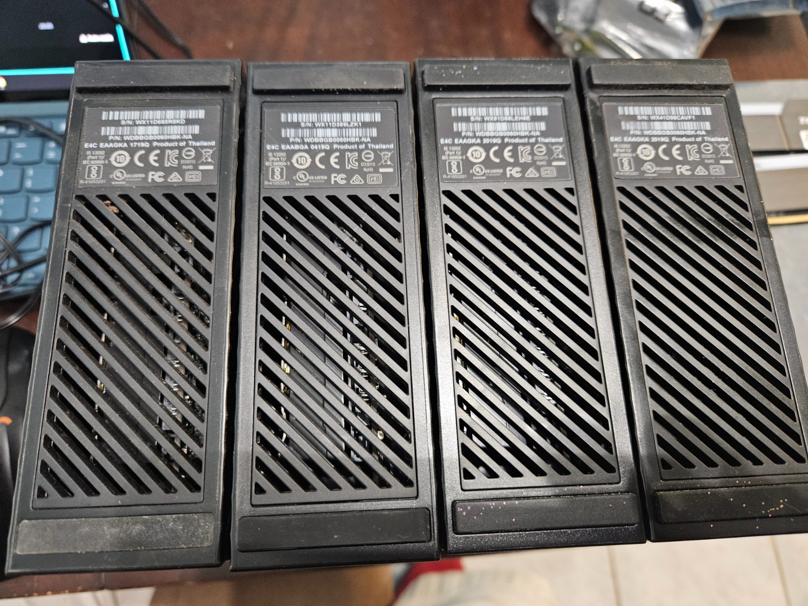 Western Digital WD My Book Desktop External HDD 6tb Lot of 4 Black