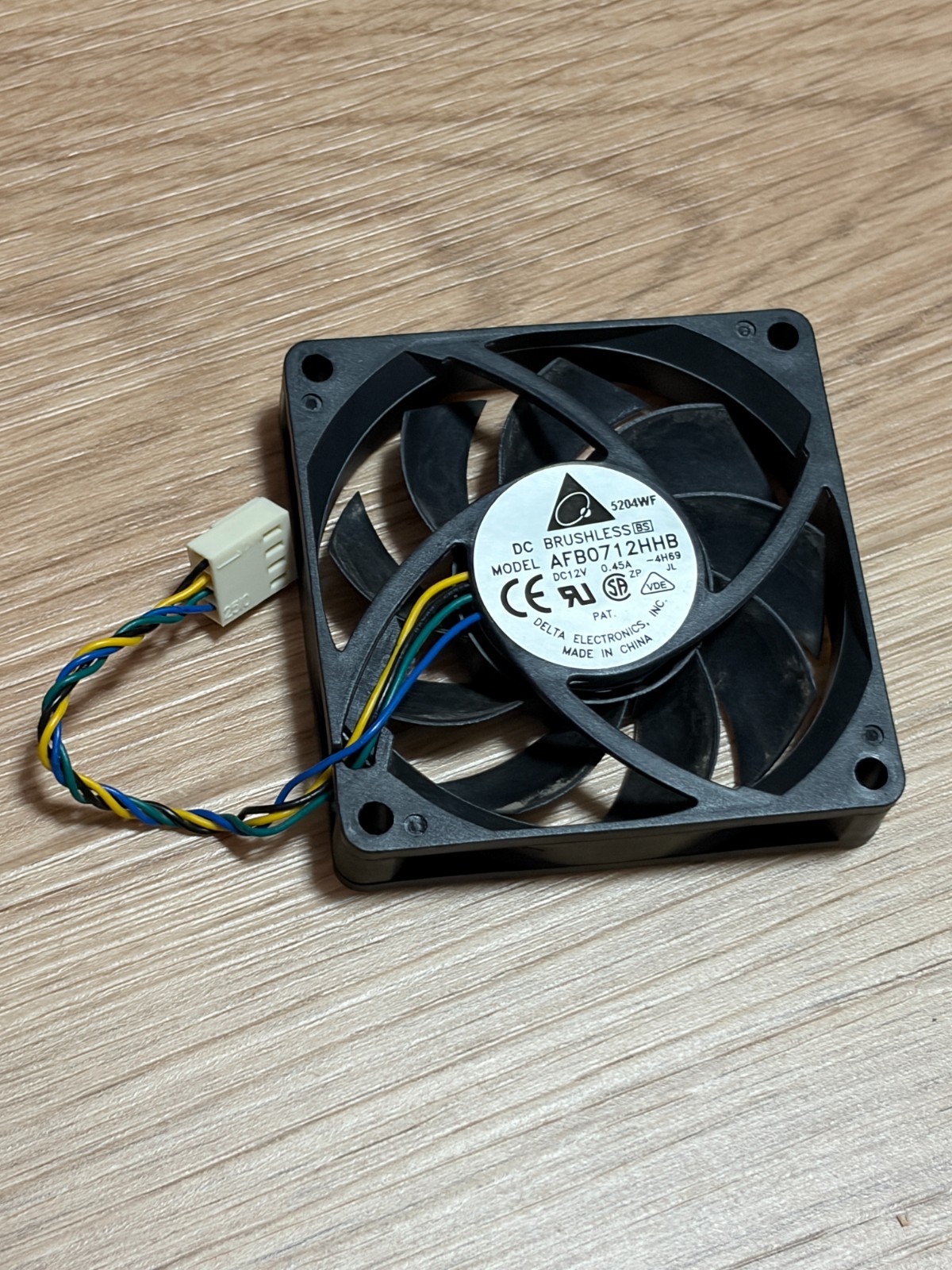 Delta AFB0712HHB 7015 70x70x15mm Cooler Cooling Fan 12V 0.45A 4Pin