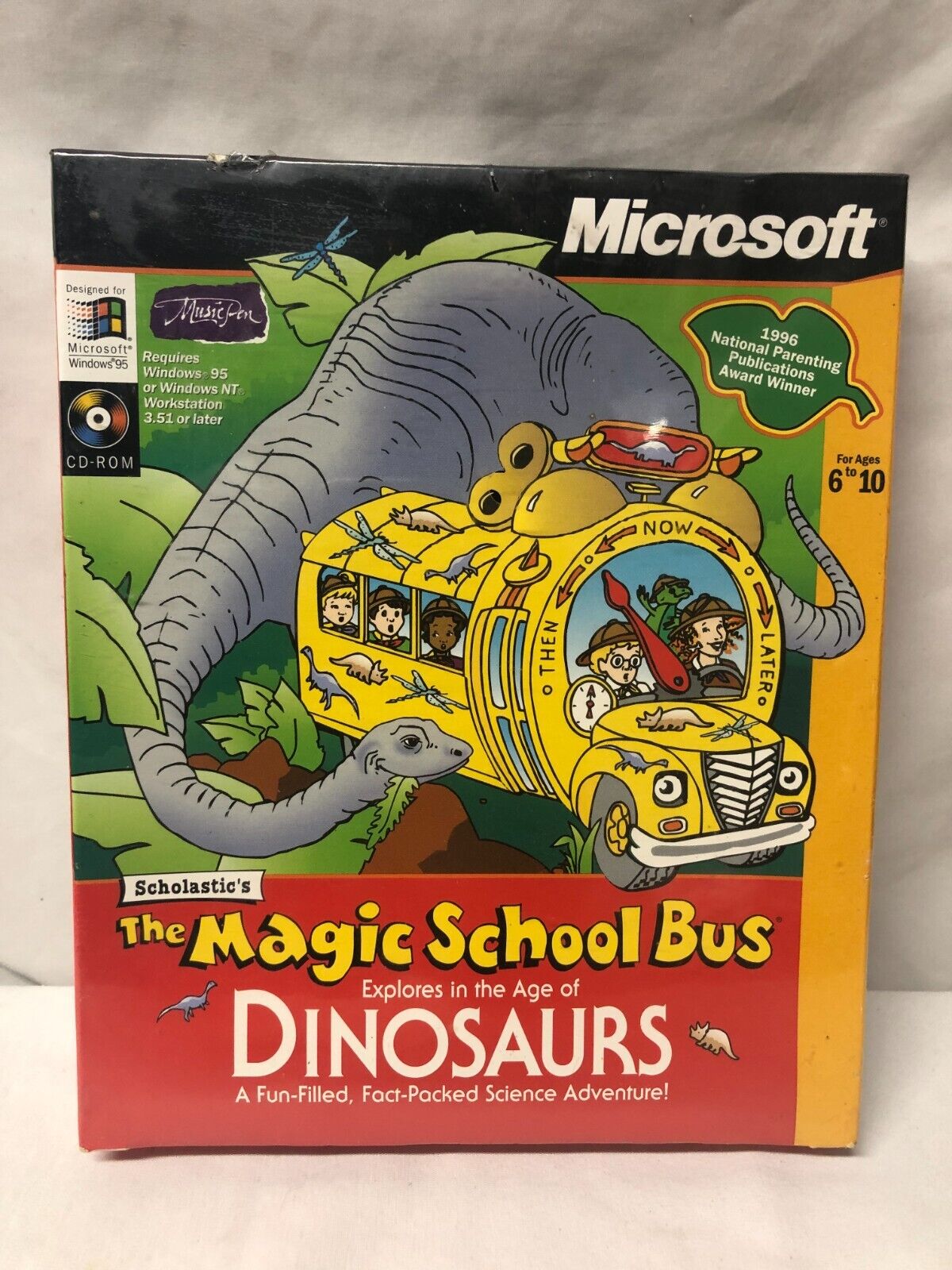 MICROSOFT Scholastic's The Magic School Bus Explores the Age of Dinosaurs  1996