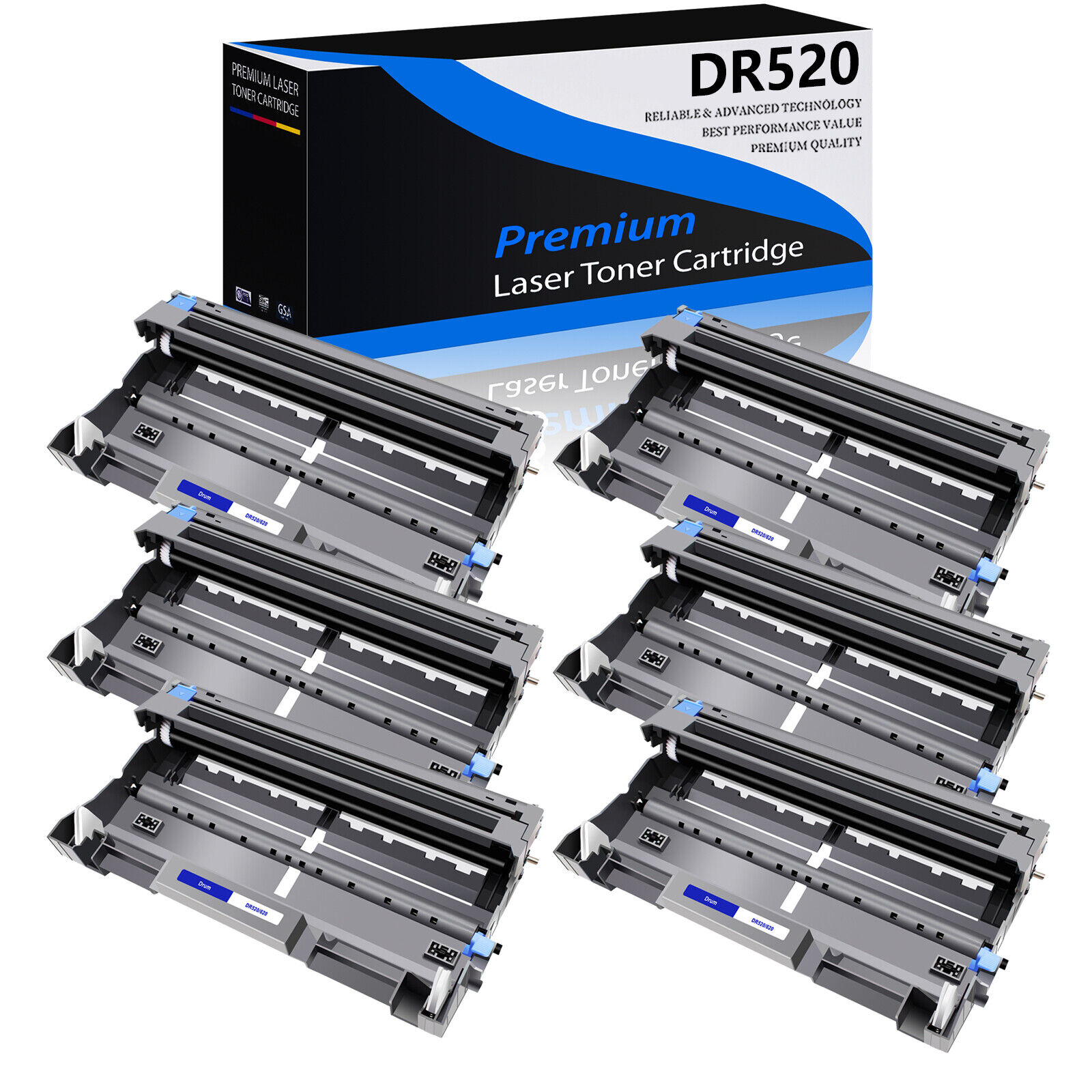 6PK High Yield DR-520 Drum Unit for Brother DR520 HL-5250DNLTHL-5250DNT DCP-8065