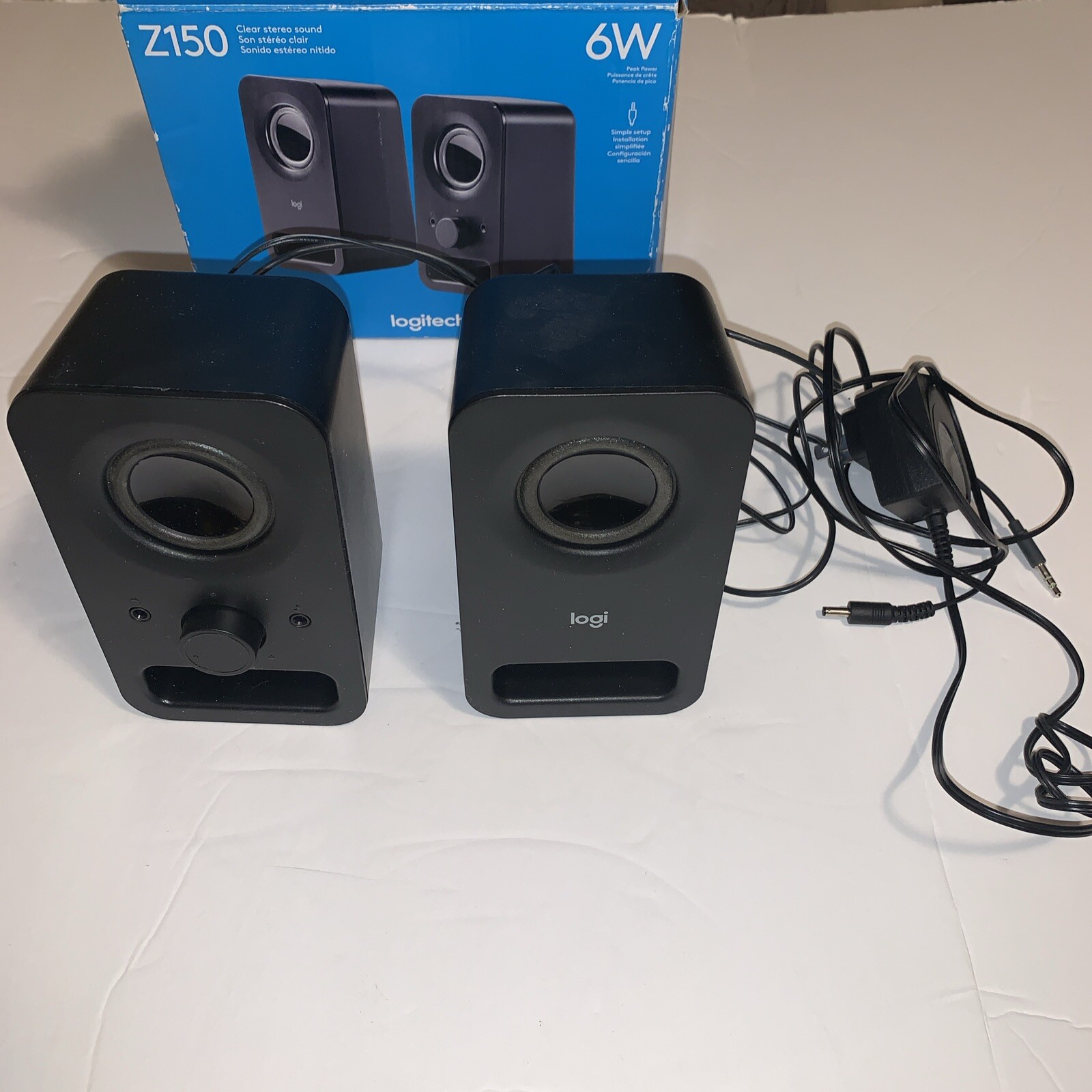 Logitech Z150 Multimedia Speakers 6W Stereo Sound for Multiple Devices, Black
