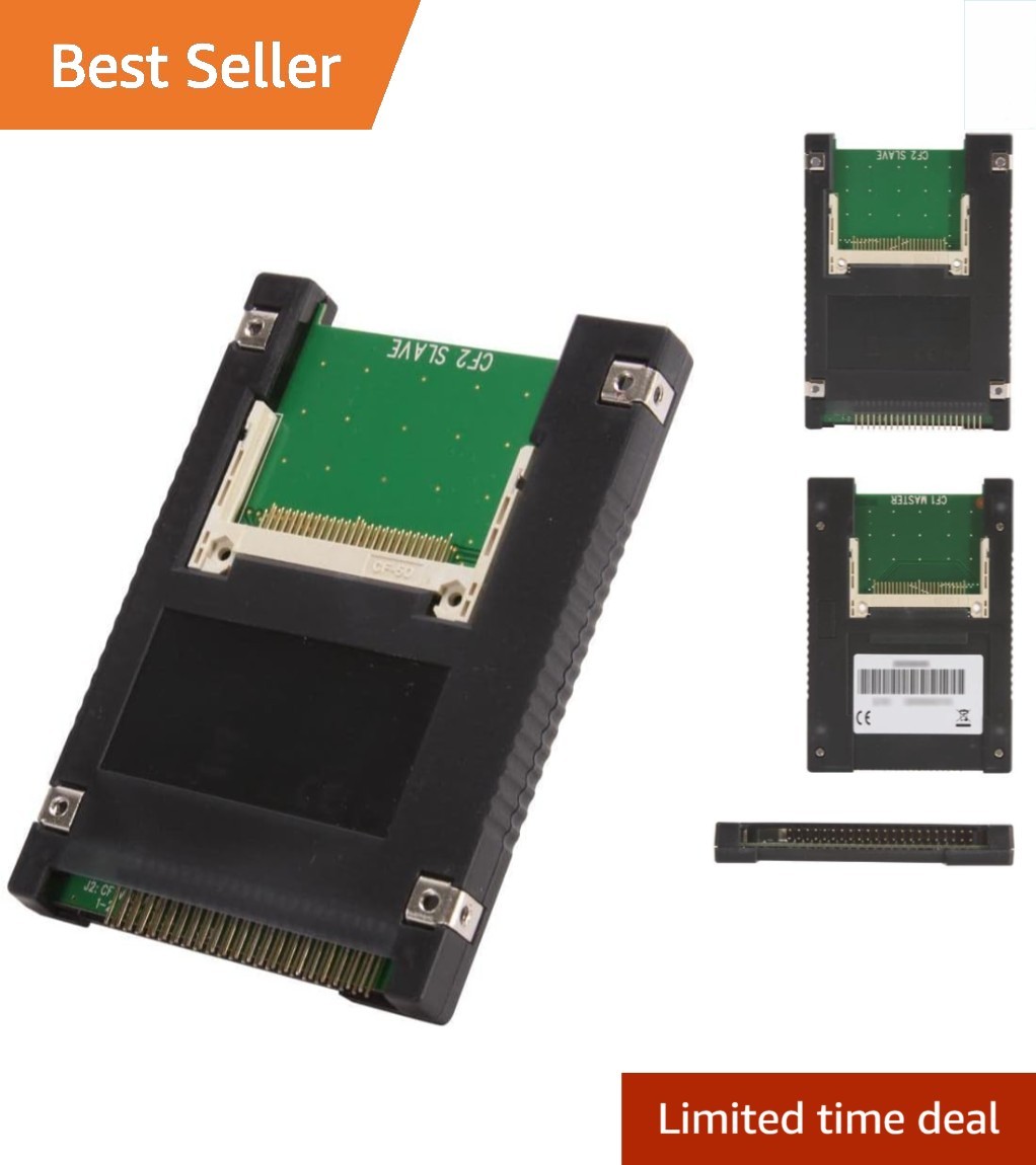 Syba 2.5" Dual Compact Flash to 44-Pin IDE Adapter - Sleek Black Finish