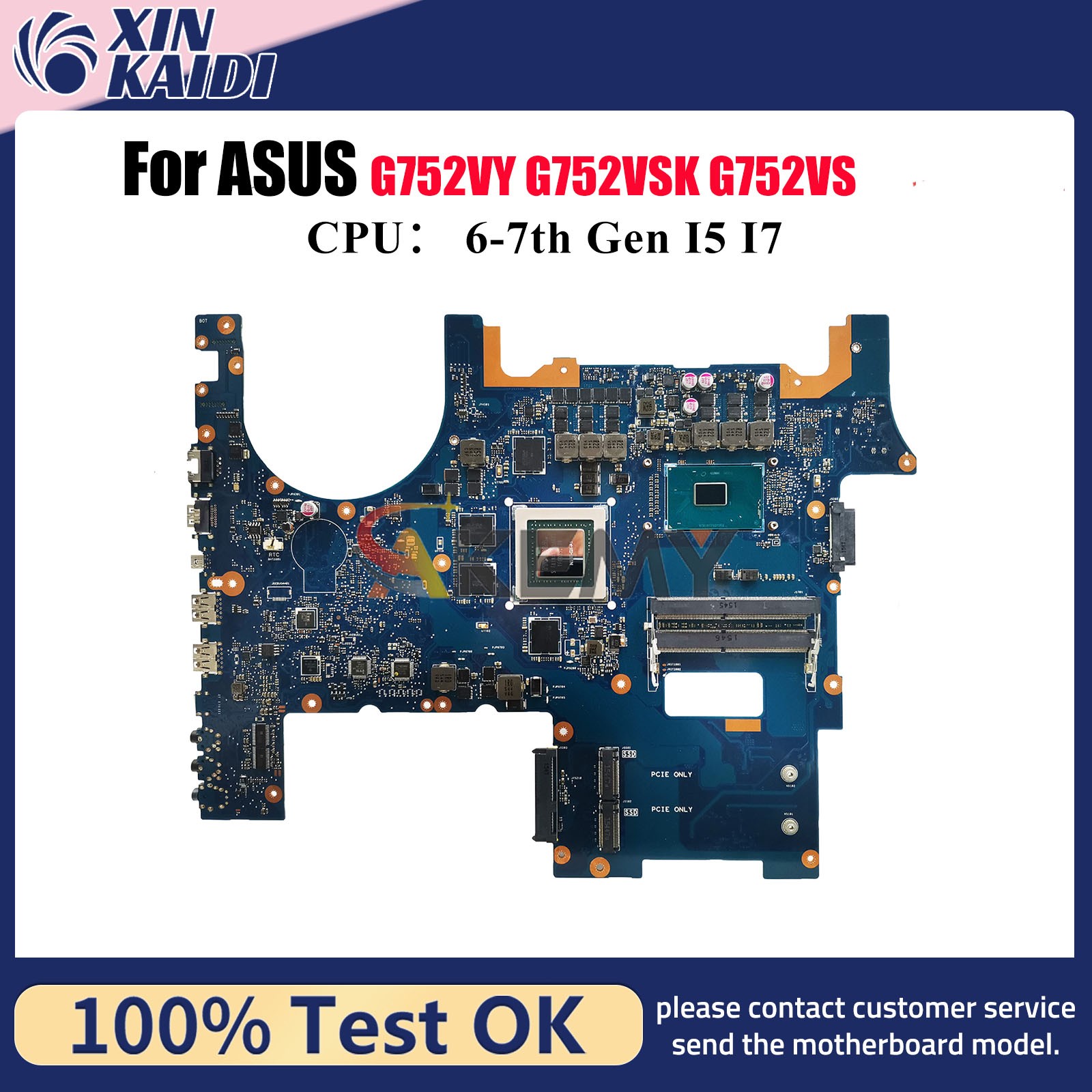 G752VY Motherboard For ASUS GL752VW G752VS GL752VL G752VSK Mainboard W/CPU