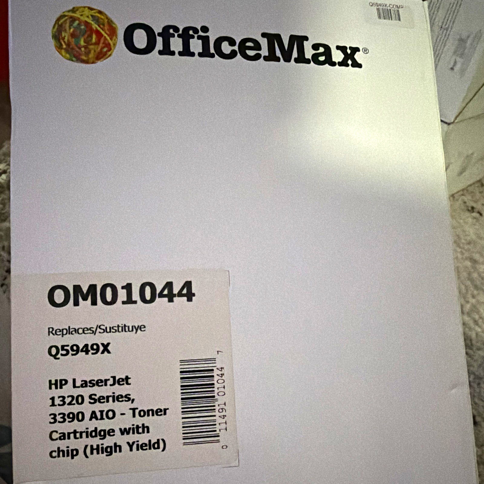OfficeMax OM01044 (Q5949X) Black High Yield Toner for HP LaserJet 1320 3390