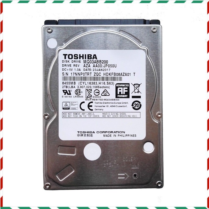 Toshiba 2TB MQ03ABB200 M 5400RPM 16MB SATA 2.5" Laptop HDD Hard Disk Drive New