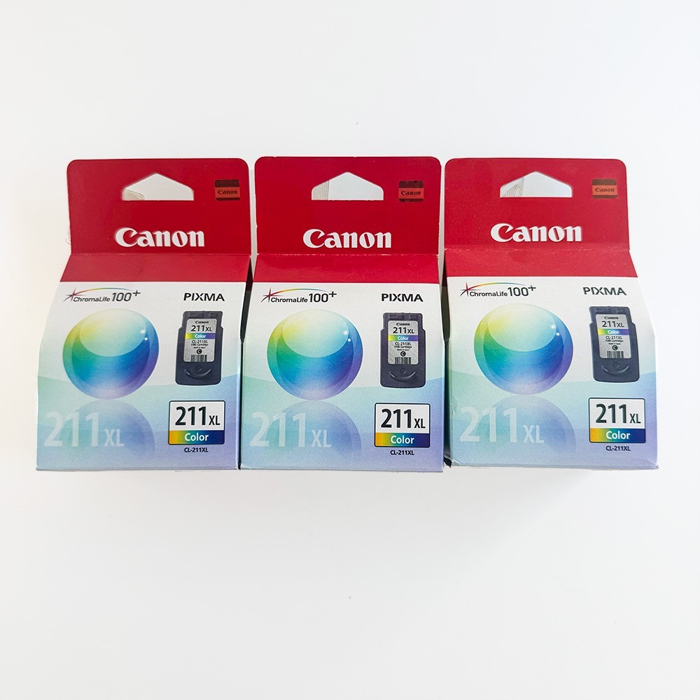 Lot of 3 Canon 211XL Color Ink Cartridge CL-211XL Pixma - NEW
