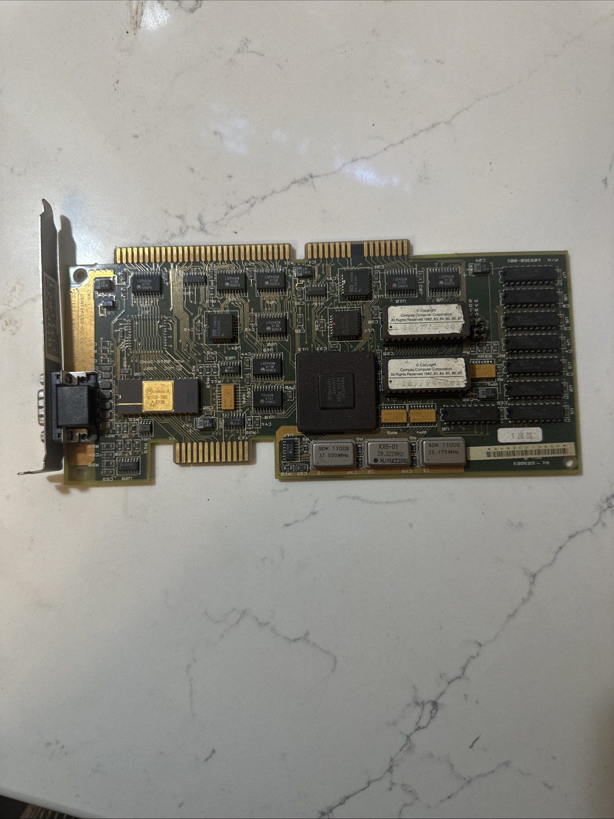 Vintage Compaq Paradise PVGA1A 16-Bit ISA VGA Card 512K VRAM Gold Inmos RAMDAC