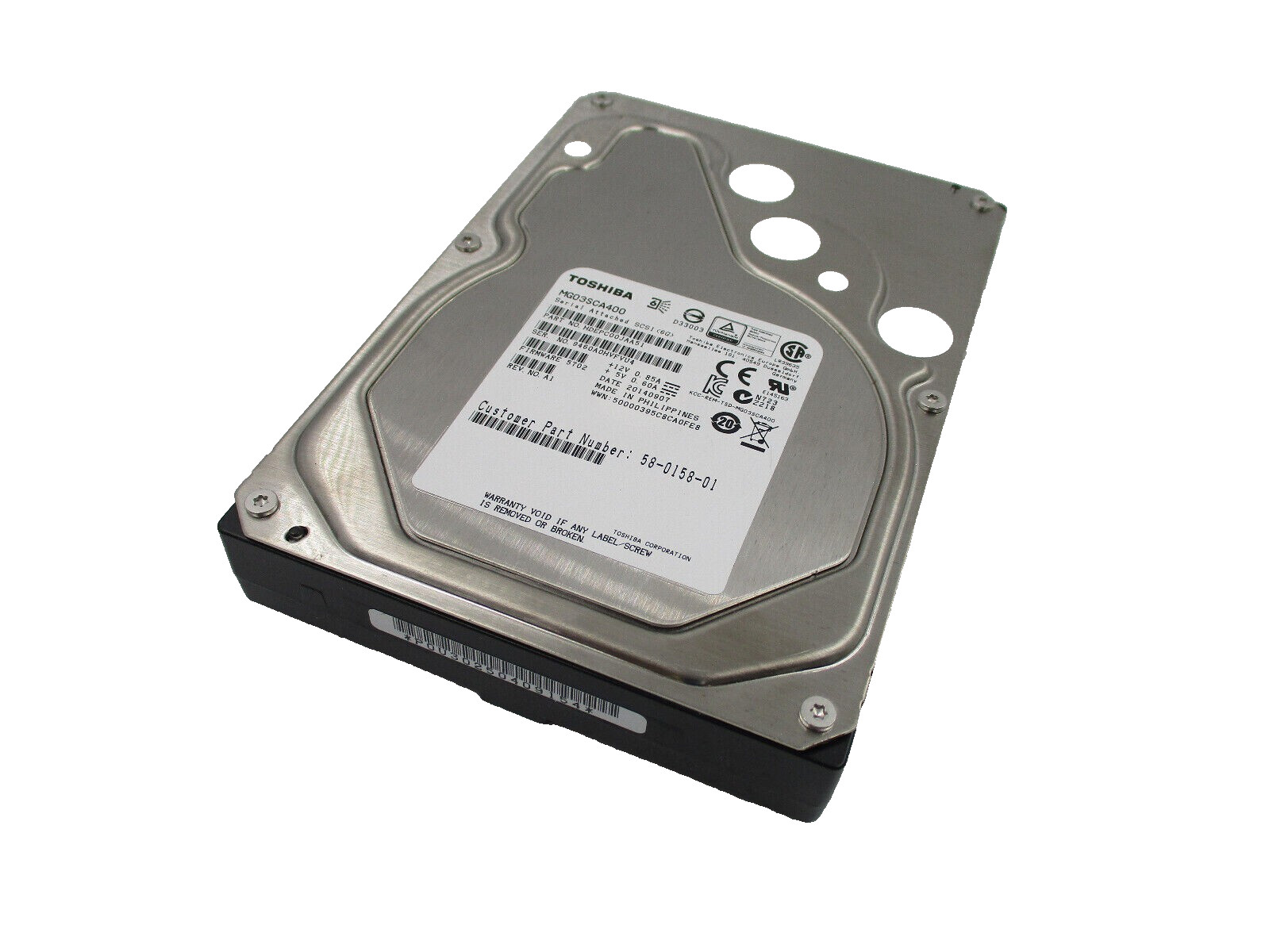 Toshiba MG03SCA400 4TB 7200 64MB Cache SAS 6Gb/s 3.5" Internal Hard Drive READ