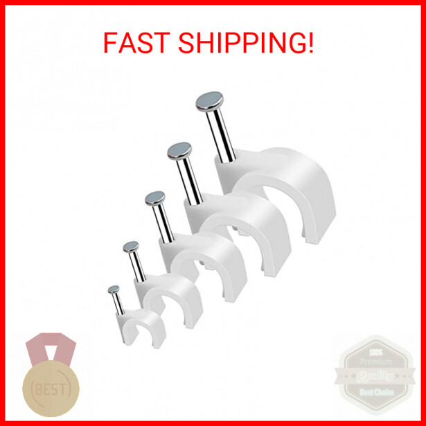 500pcs Cable Clips with Steel Nail in Cable Clips White 4mm 5mm 6mm 8mm 10mm Cab