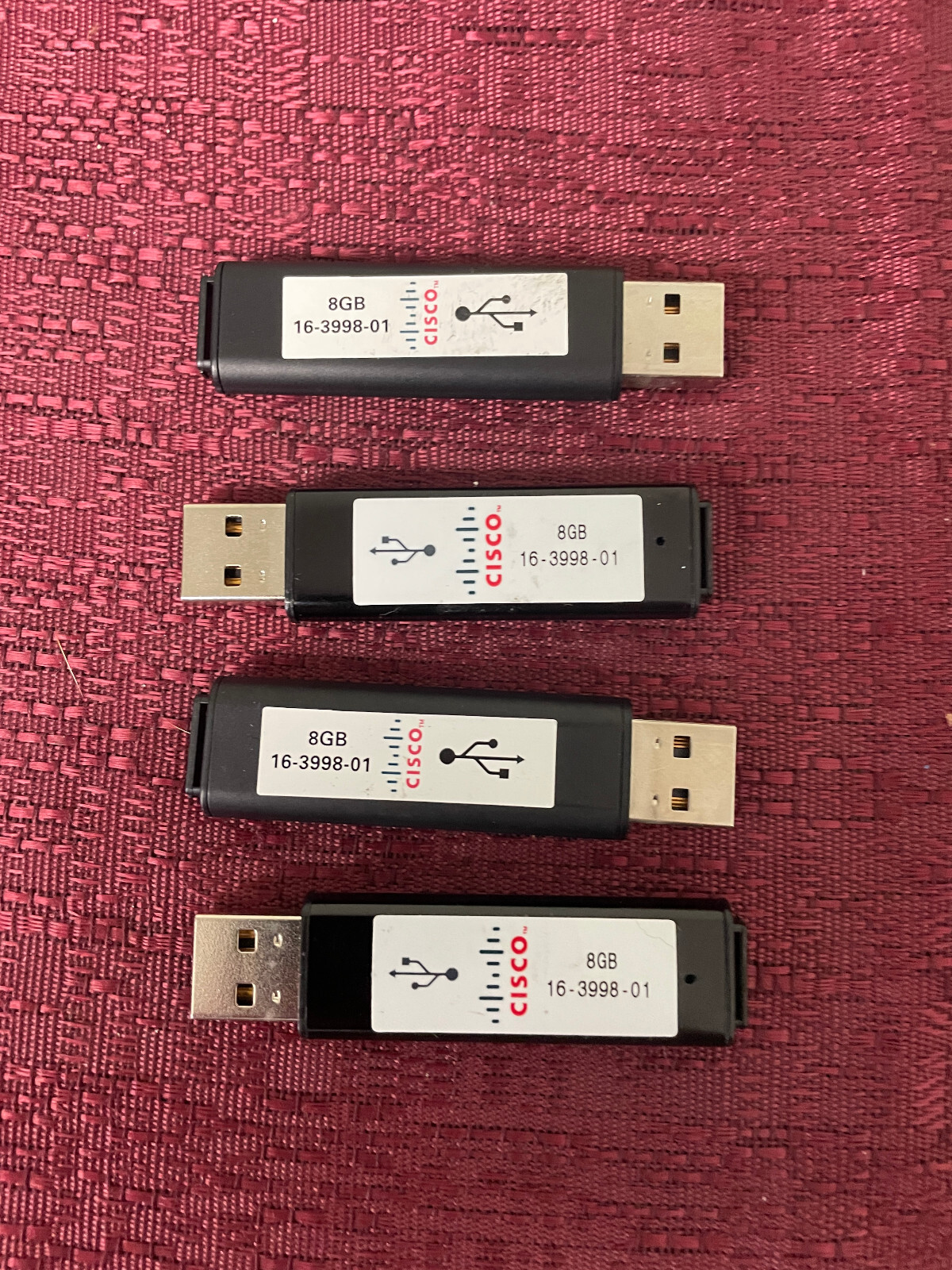 lot of 4 Cisco 8GB 16-3998-01 130906-PO5-003 UGB82PSK8000S1-SFT-CTF 872307 1342