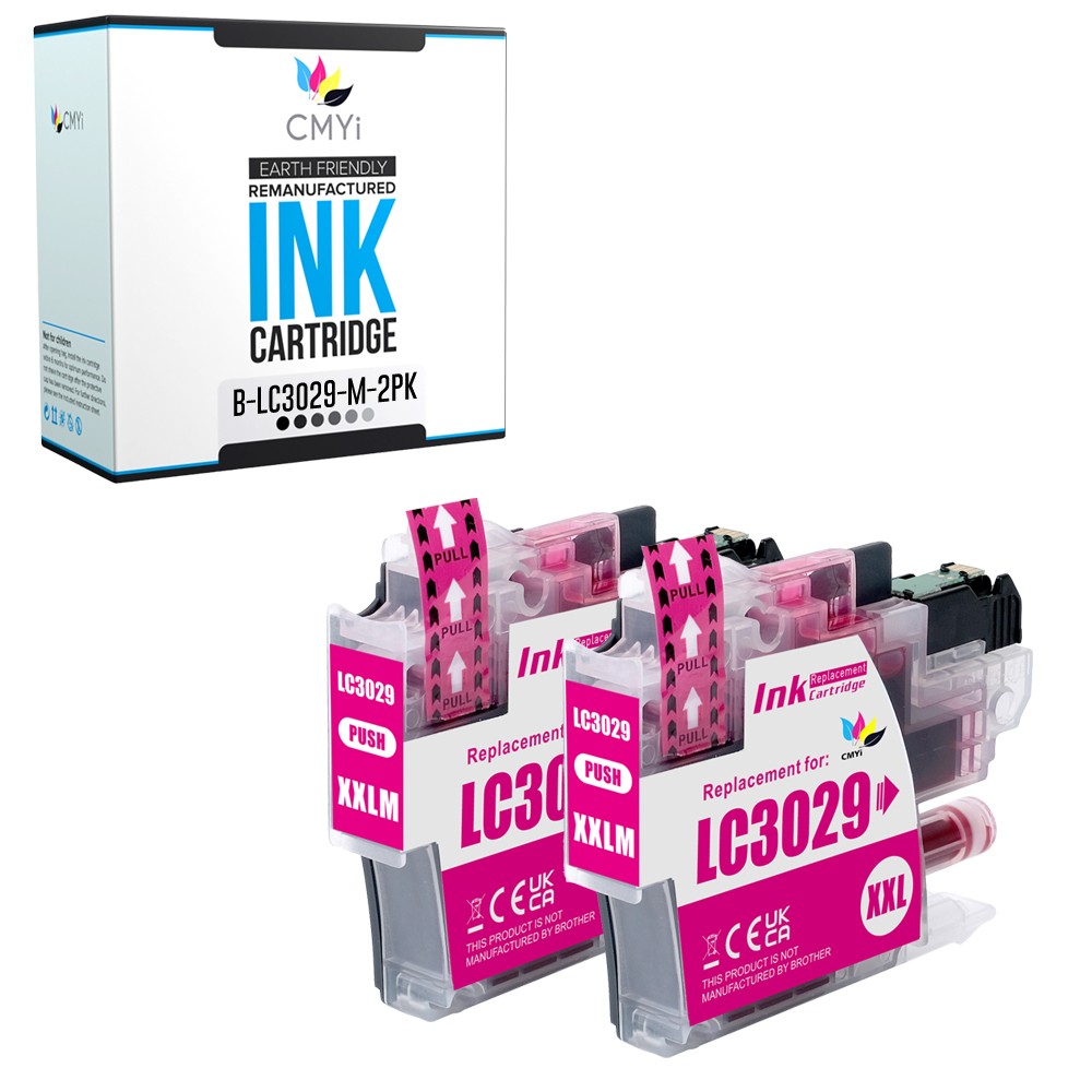 2-Pack Compatible CMYi LC3029M Ink Cartridges fits Brother MFC-J5930DW J6935DW