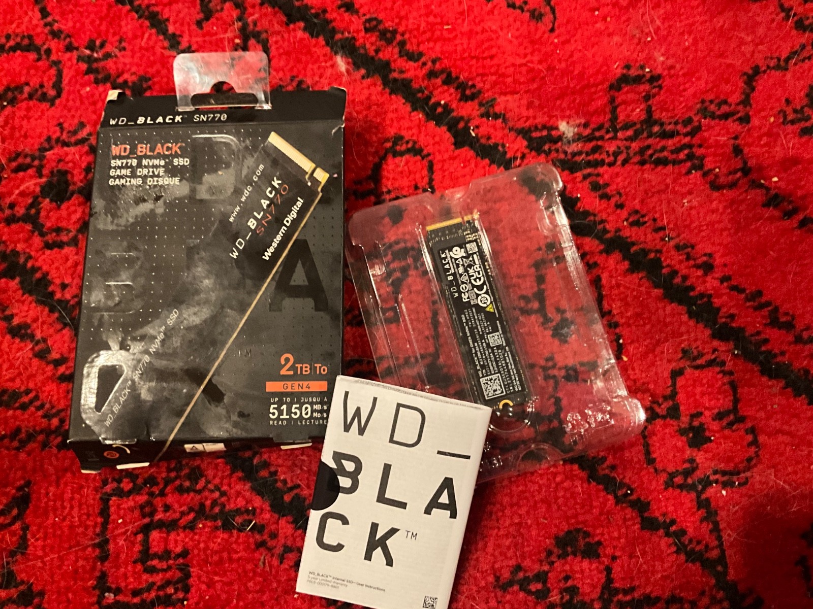 WD. BLACK. SN770 NVMe SSD Game Drive Gaming Disque2TB To GEN 4