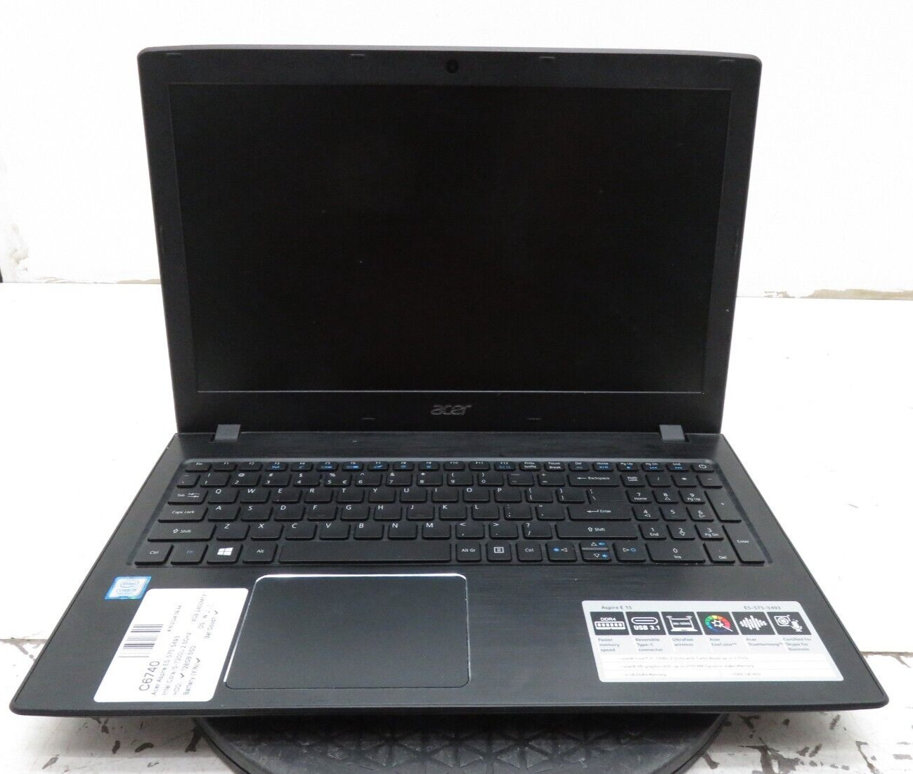 Acer Aspire E5-575-5493 Laptop Intel Core i5-7200u 4GB Ram 128GB SSD Windows 11
