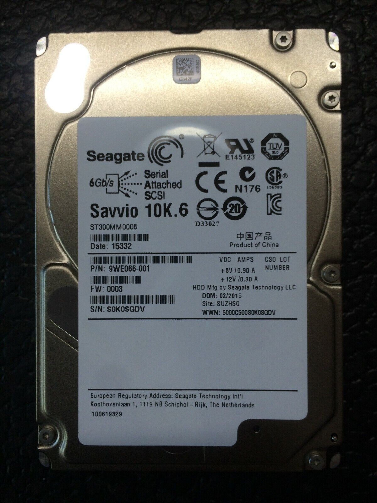 FOR Seagate ST300MM0006 300GB Savvio 10K.6 2.5" 6Gbps SAS HDD HARD DRIVE