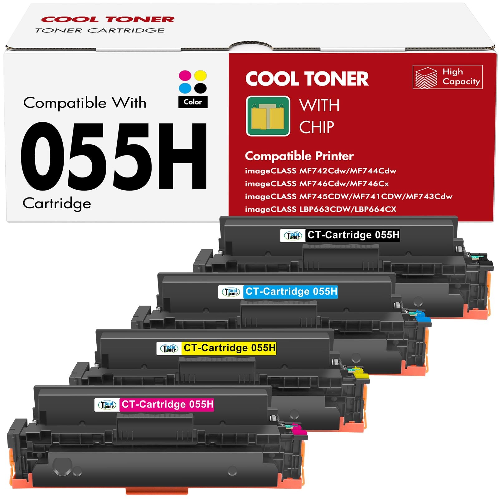 055H 055 Toner Cartridge Set for Canon MF741Cdw MF743 MF740C