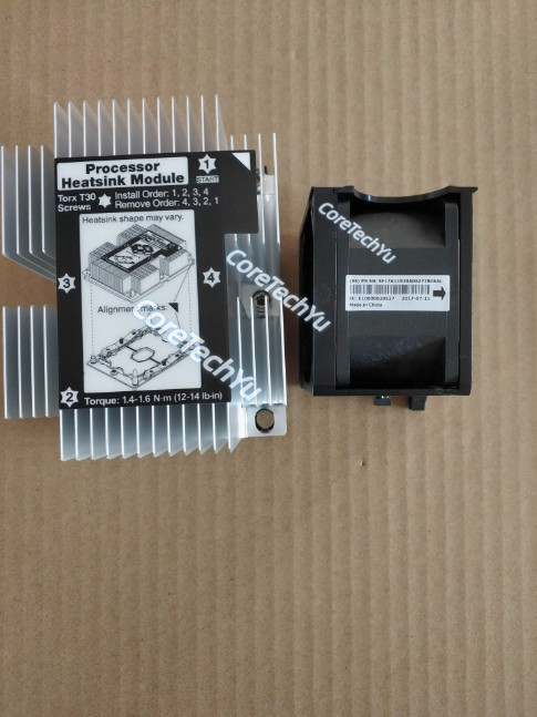New Lenovo Thinksystem SR590 Heatsink 01KP655 with CPU backet & Fan 01KR062.-