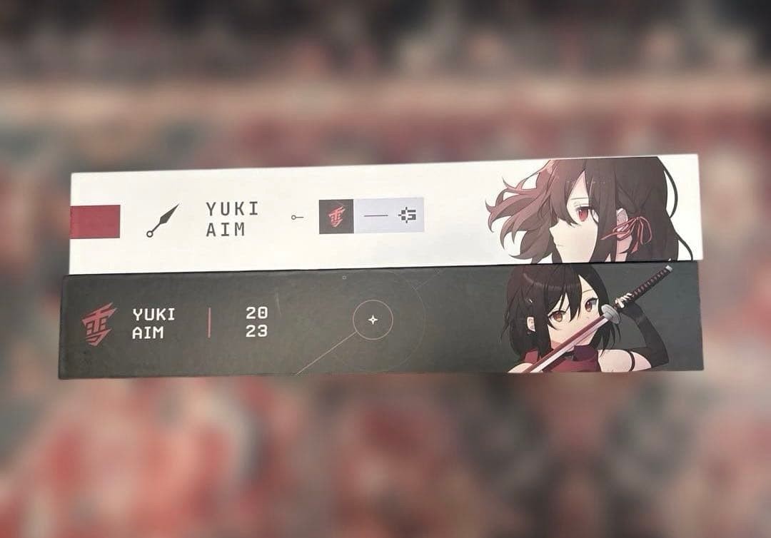 Yuki Aim Mousepad Bundle GAMESENSE 2022 White Katana Black Large USED Set