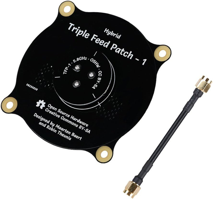 5.8Ghz FPV Triple Feed Patch Antenna,  9.4Dbi High Accuracy SMA Male