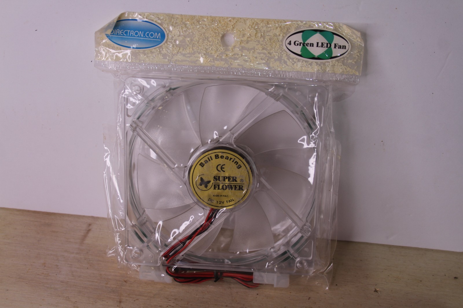 2X  SUPER FLOWER CLEAR Cooling Fan, 120MM WITK 4 GREEN LED