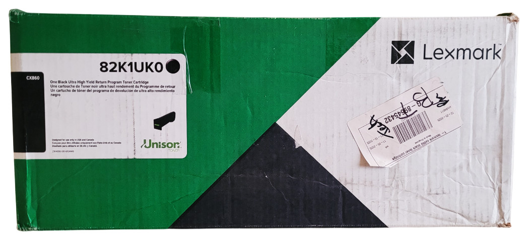 Lexmark 82K1UK0 Black Ultra High Yield Toner Cartridge New Sealed-Open Box