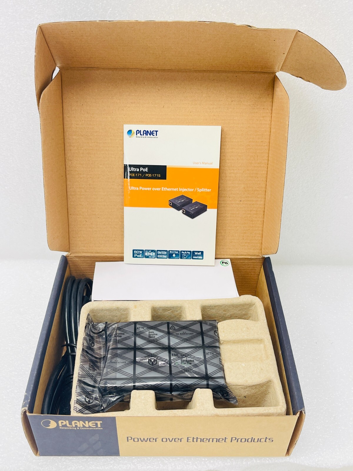 OPEN BOX - Planet POE-171 Single-Port10/100/1000Mbps, POE-171S / 