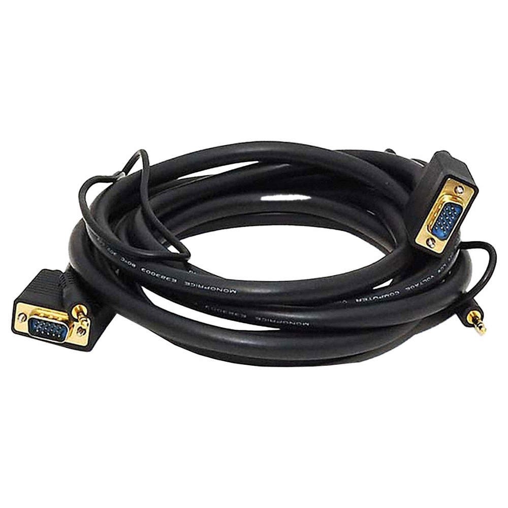 MONOPRICE 558 Computer Video Cable,Black,10ft L 5RGE6