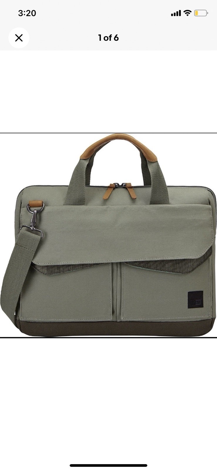 CASE LOGIC LODA-114 Petrol Green 14" Laptop Shoulder Bag Brand New With Tag